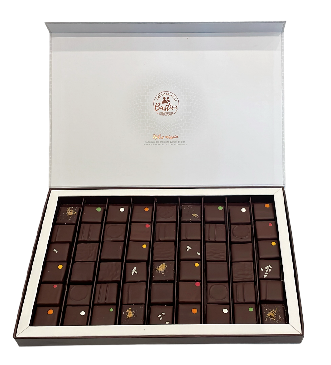 Coffret de chocolats pralinés prestige 54 pcs